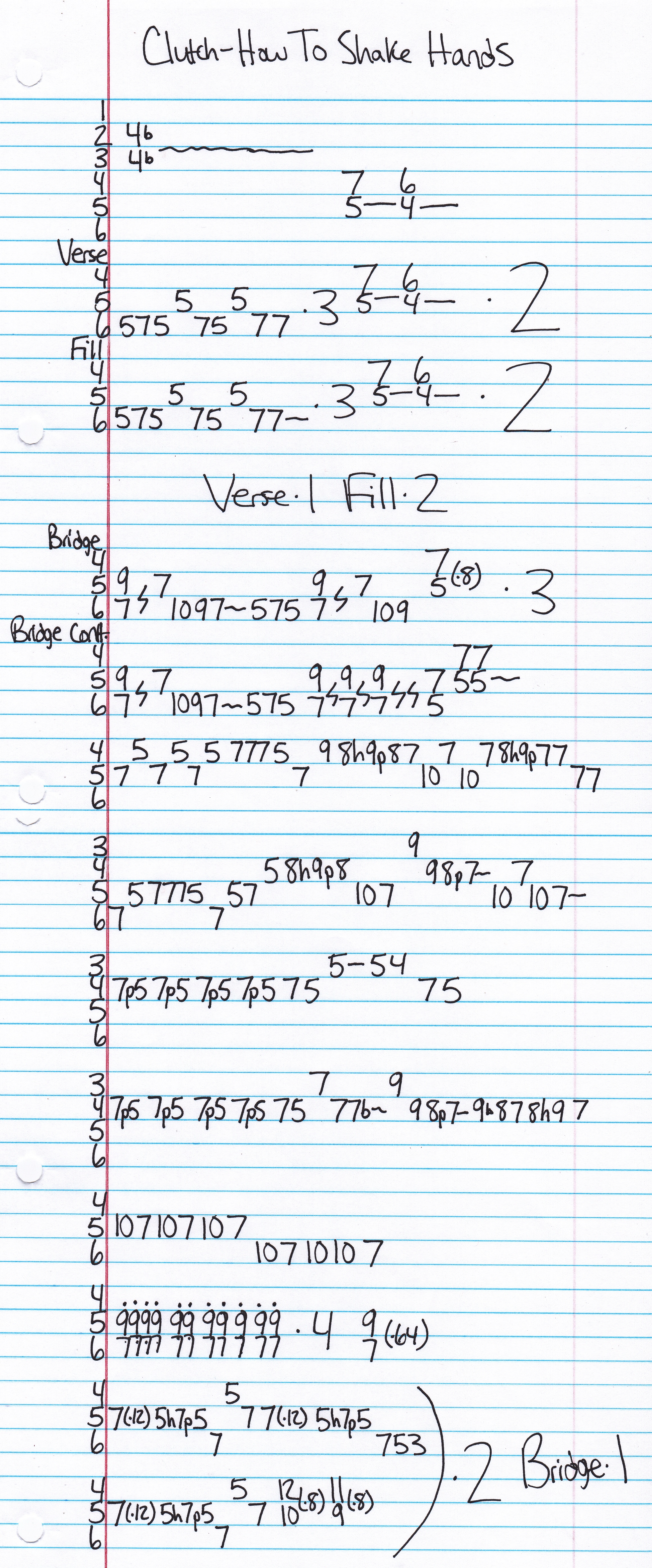 High quality guitar tab for How To Shake Hands by Clutch off of the album Book Of Bad Decisions. ***Complete and accurate guitar tab!***